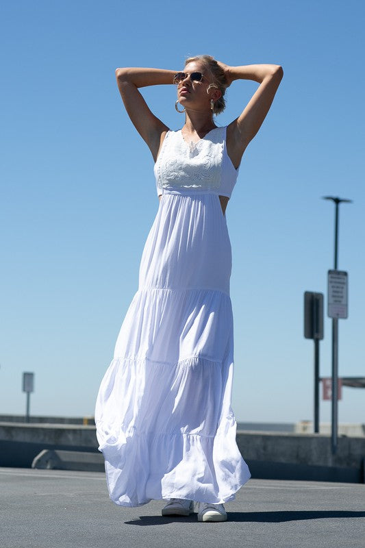 Layer White Maxi Dress