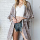 Natural Geo Print Mid Sleeve Kimono