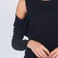 UNIQ Cold Shoulder Long Sleeve Knit Top