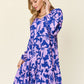 Double Take Full Size Printed Ruffle Hem Long Sleeve Dress