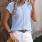 Rolled Cap Sleeve Round Neck Sweater Vest