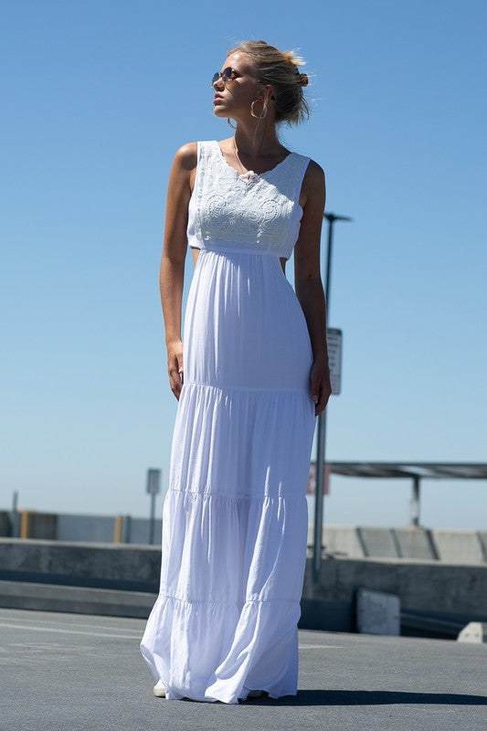 Layer White Maxi Dress