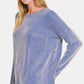 Zenana Ribbed Striped Long Sleeve T-Shirt