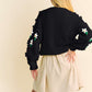 Davi & Dani Floral Pattern Button Down Cardigan