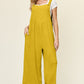 Double Take Full Size Texture Sleeveless Wide Leg Overall