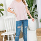 Two Tone Slub Rib Stripe Top