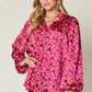 Double Take Full Size Printed Long Sleeve Blouse