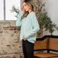 Sew In Love Full Size Wave Stripe Contrast Long Sleeve Sweater