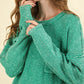 VERY J Mineral Washed Exposed Seam Sweater