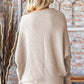 First Love Full Size Asymmetrical Hem Dolman Sleeve Sweater