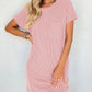 Round Neck Short Sleeve Mini Dress