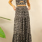 Twist Crop Top And Tiered Maxi Skirt Set