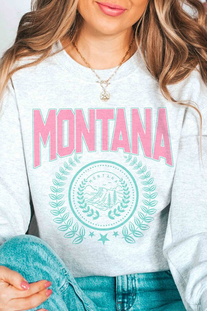 Montana State Wreath Graphic Sweatshirt