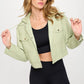 Coalition LA Snap Down Cropped Hooded Jacket