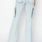 RISEN Full Size High Rise Cargo Flare Jeans