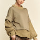 Davi & Dani Faux Layered Round Neck Sweater