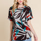 BOMBOM Printed Round Neck Short Sleeve T-Shirt