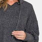 Zenana Brushed Hacci Drop Shoulder Cropped Hoodie