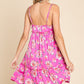 Culture Code Full Size Floral Ruffled Cami Dress