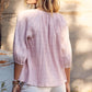 In February Textured Tie Neck Blouse