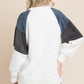 Culture Code Color Block Faux Fur Raglan Sleeve Sweatshirt