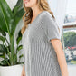 Plus Slub Rib Stripe Top