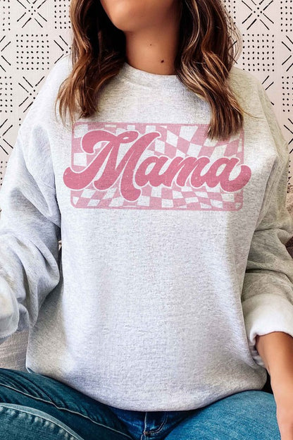 Checkered Mama Graphic Sweatshirt