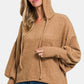 Zenana Brushed Hacci Drop Shoulder Cropped Hoodie