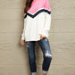 e.Luna Chevron Pullover Sweater