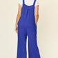 Double Take Full Size Texture Sleeveless Wide Leg Overall