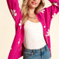 Haptics Full Size Daisy Floral Button Down Long Sleeve Cardigan