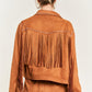 Suede studded fringe jacket PLUS JJO5009P