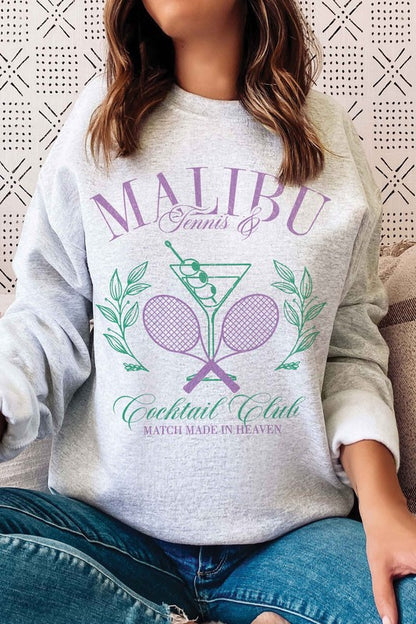 Malibu Tennis and Cocktail Club Graphic Sweatshirt