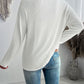 Double Take Pocketed Textured V-Neck Long Sleeve T-Shirt