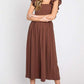 Linen Ruffle Mid Dress