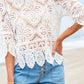 Women Bohemian Lace Crochet Half Sleeve Blouse