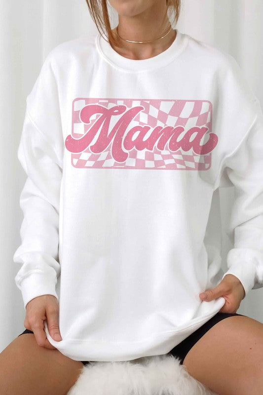 Checkered Mama Graphic Sweatshirt