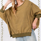 SAGE + FIG Mineral Wash Side Slit Oversized Sweatshirt