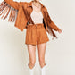 Suede studded fringe jacket PLUS JJO5009P