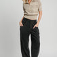 Umgee Elastic Waist Baggy Fit Pants with Pockets