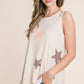 BOMBOM Star Print Round Neck Tank