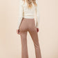 Mittoshop Stretchy Soft Elastic Waist Flare Pants