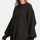 Zenana Side Sit Oversize Sweater