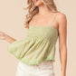 BiBi Fringed Hem Smocked Cami