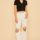 Annie Wear Distressed Raw Hem Jeans