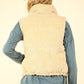 VERY J Zip Up Padded Corduroy Puffer Vest