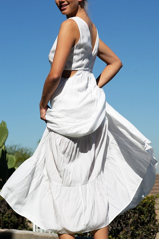 Layer White Maxi Dress