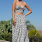 Twist Crop Top And Tiered Maxi Skirt Set