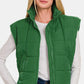 Zenana Zip Up Cropped Puffer Vest with Pockets