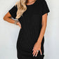 Round Neck Short Sleeve Mini Dress